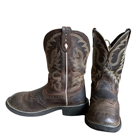 Justin Boots Shoes Justin Boots Gypsy Inji Aged Bark Cowgirl Western Boots Size 95 B Poshmark